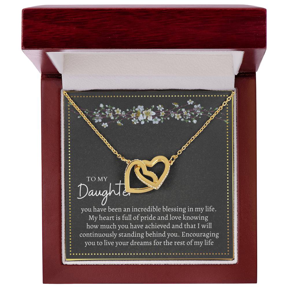 Gift For Daughter Interlocking Hearts Necklace