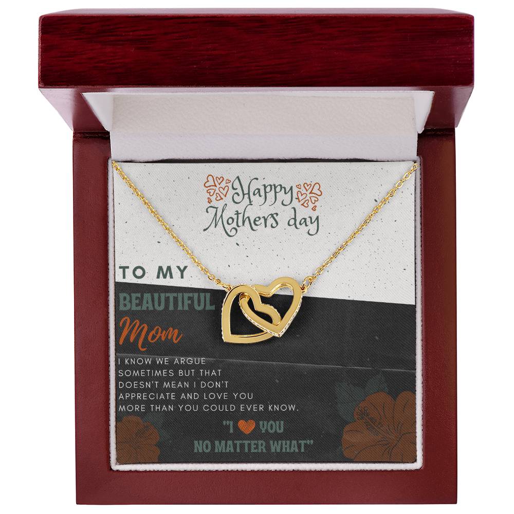 For Your Beautiful Mom On This Mother'S Day Interlocking Hearts Necklace