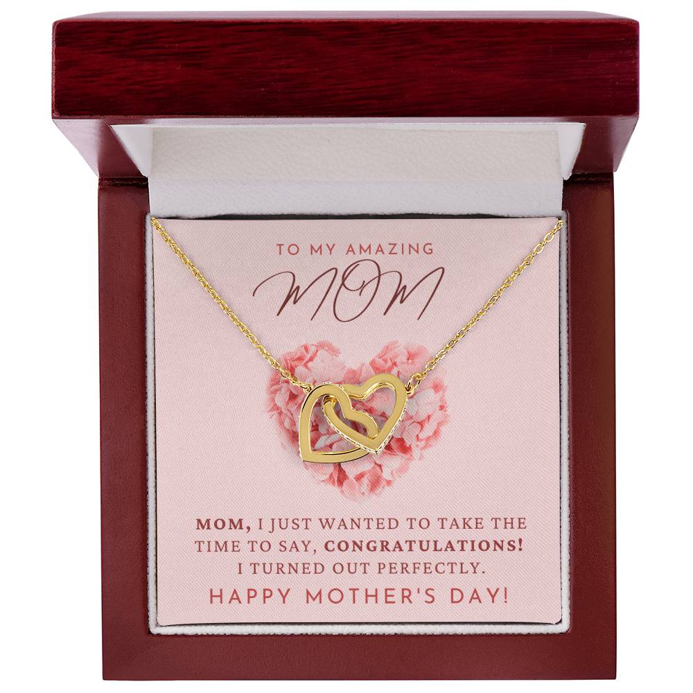 The Perfect Mother'S Day Gift. Interlocking Hearts Necklace