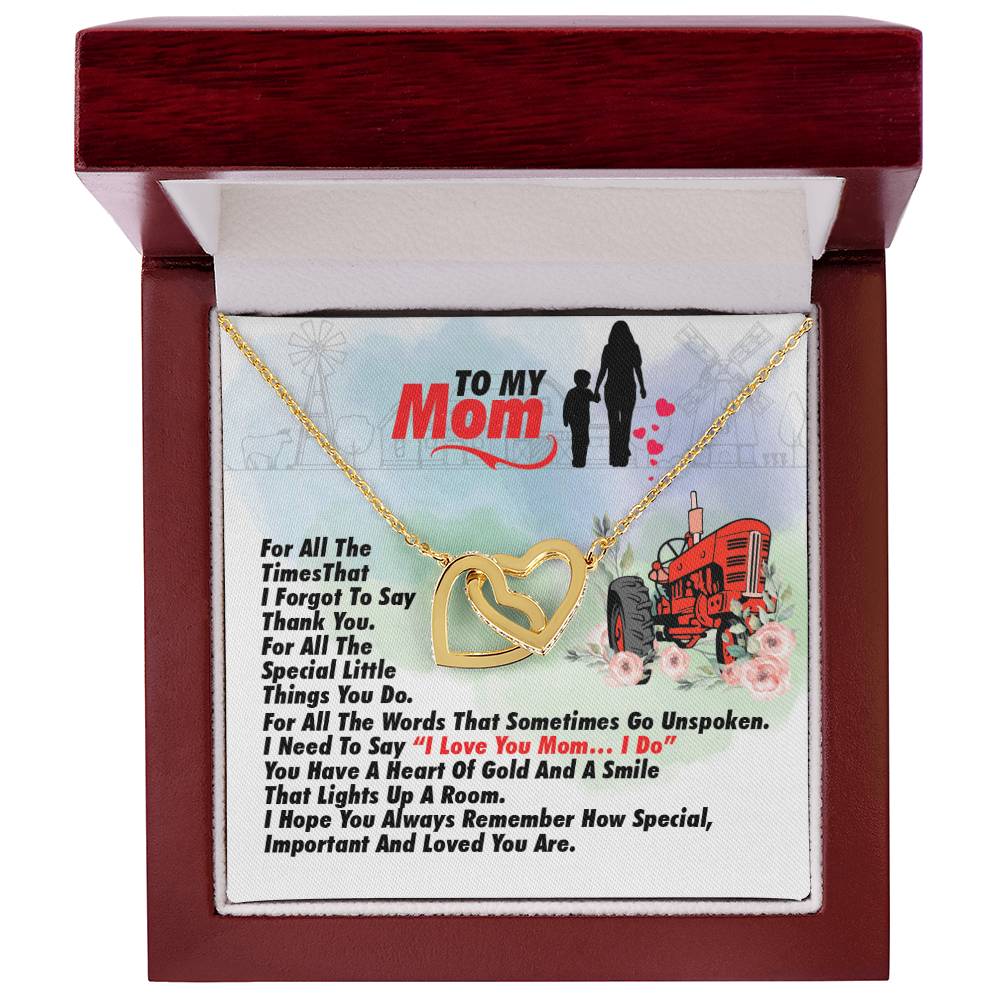 Farmer'S Mom - Interlocking Heart Necklace Interlocking Hearts Necklace
