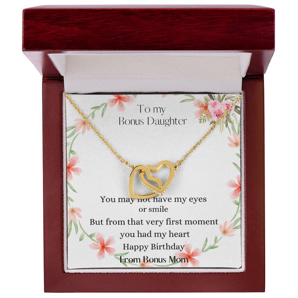 Bonus Daughter Gift Step Daughter Gift Stepdaughter Necklace Interlocking Hearts Necklace