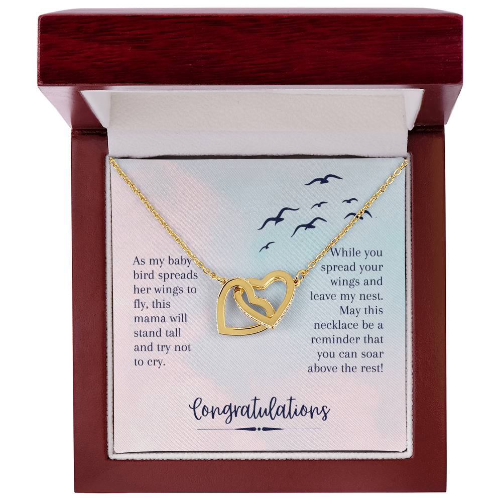 This Mama Will Stand Tall And Try Mot To Cry - Interlocking Heart Necklace Interlocking Hearts Necklace