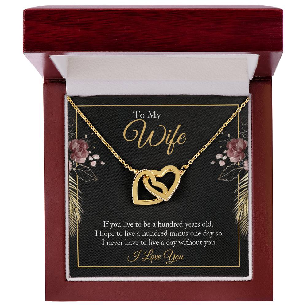 Anniversary Gift Interlocking Hearts - To My Wife Necklace Birthday Gift For Wife Necklace For Wife Gift For Wife Birthday Interlocking Hearts Necklace