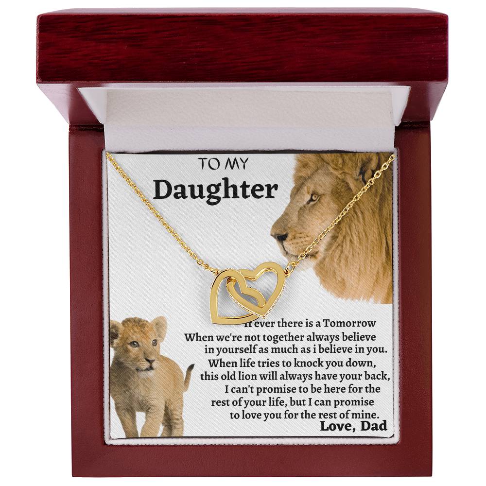 Gift For Daughter From Dad Interlocking Interlocking Hearts Necklace