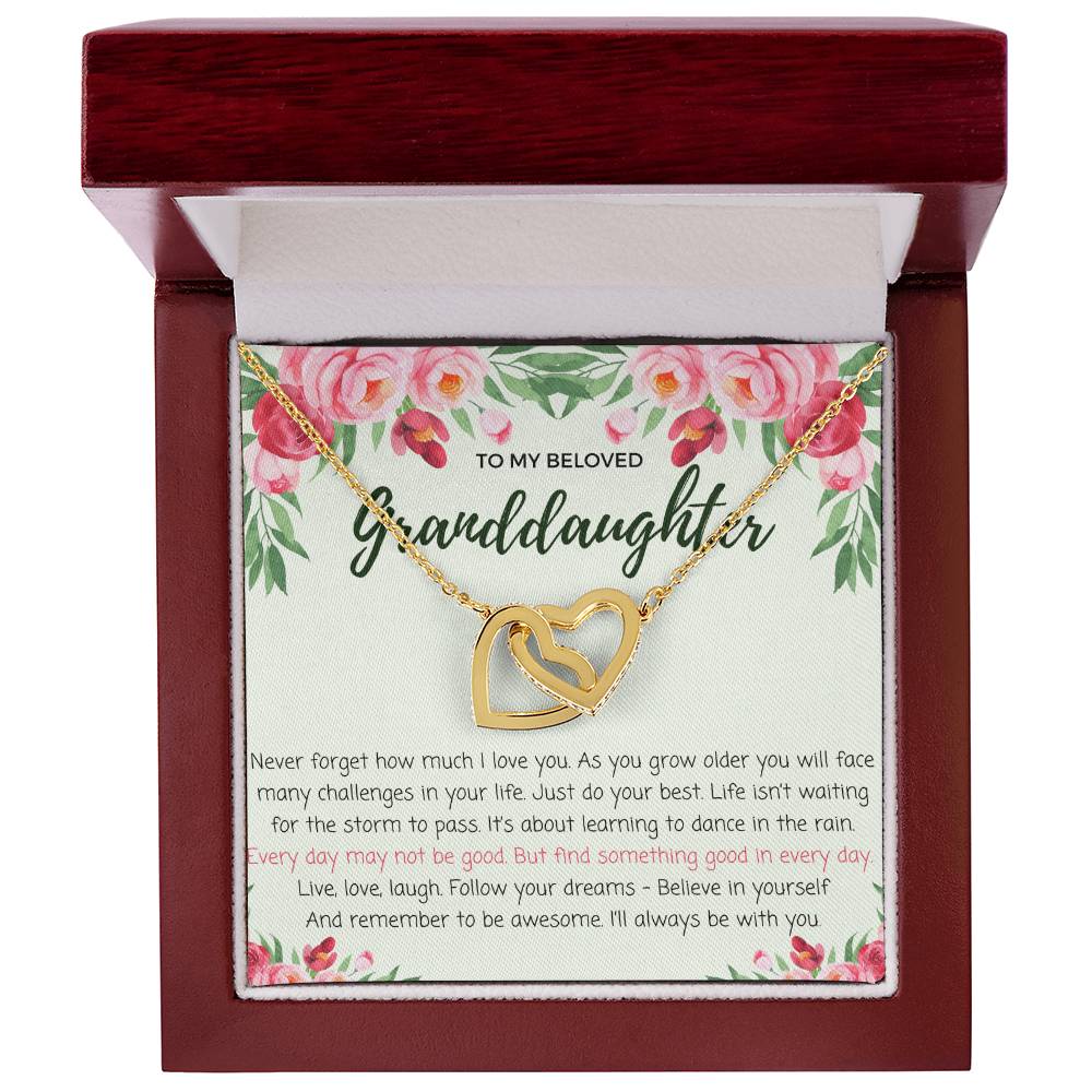 Gift From Grandmother To Granddaughter - Interlocking Hearts Necklace