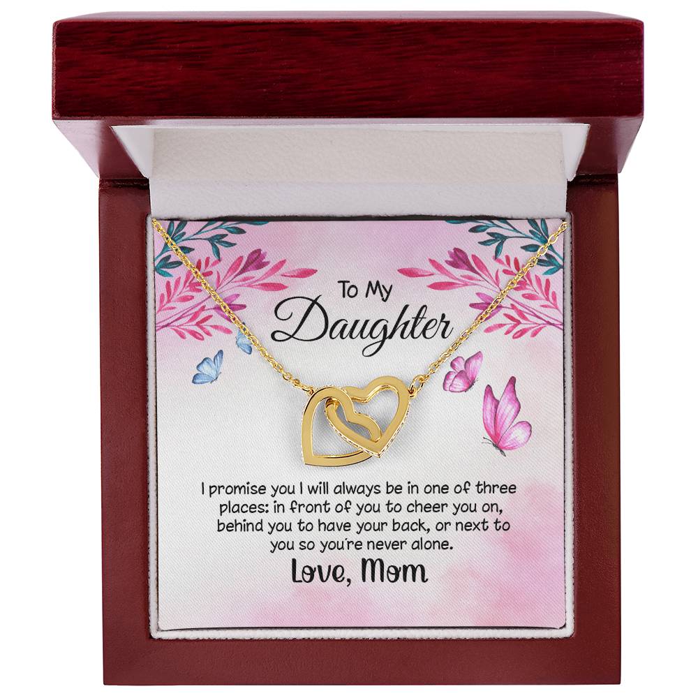I Promise To Be In One Of The Three Places Hearts Necklace Interlocking Hearts Necklace