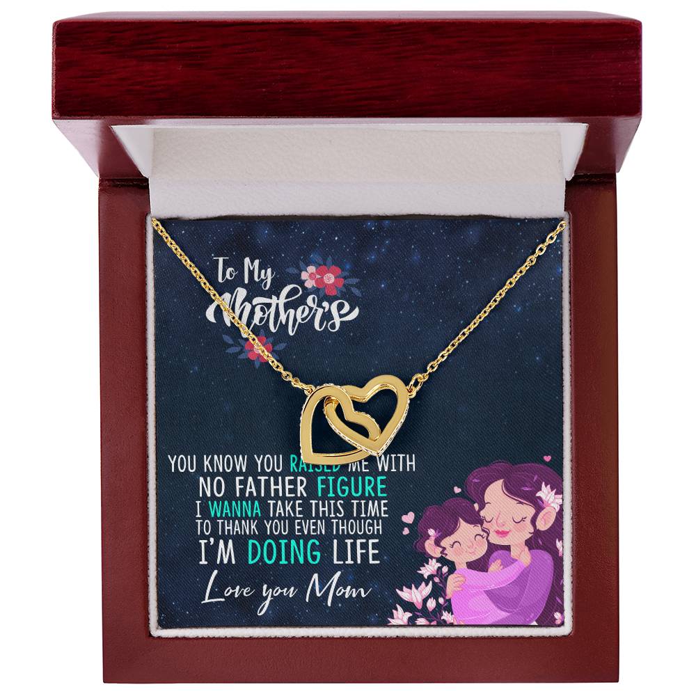 Gift For Single Mom - Necklace Interlocking Hearts Necklace