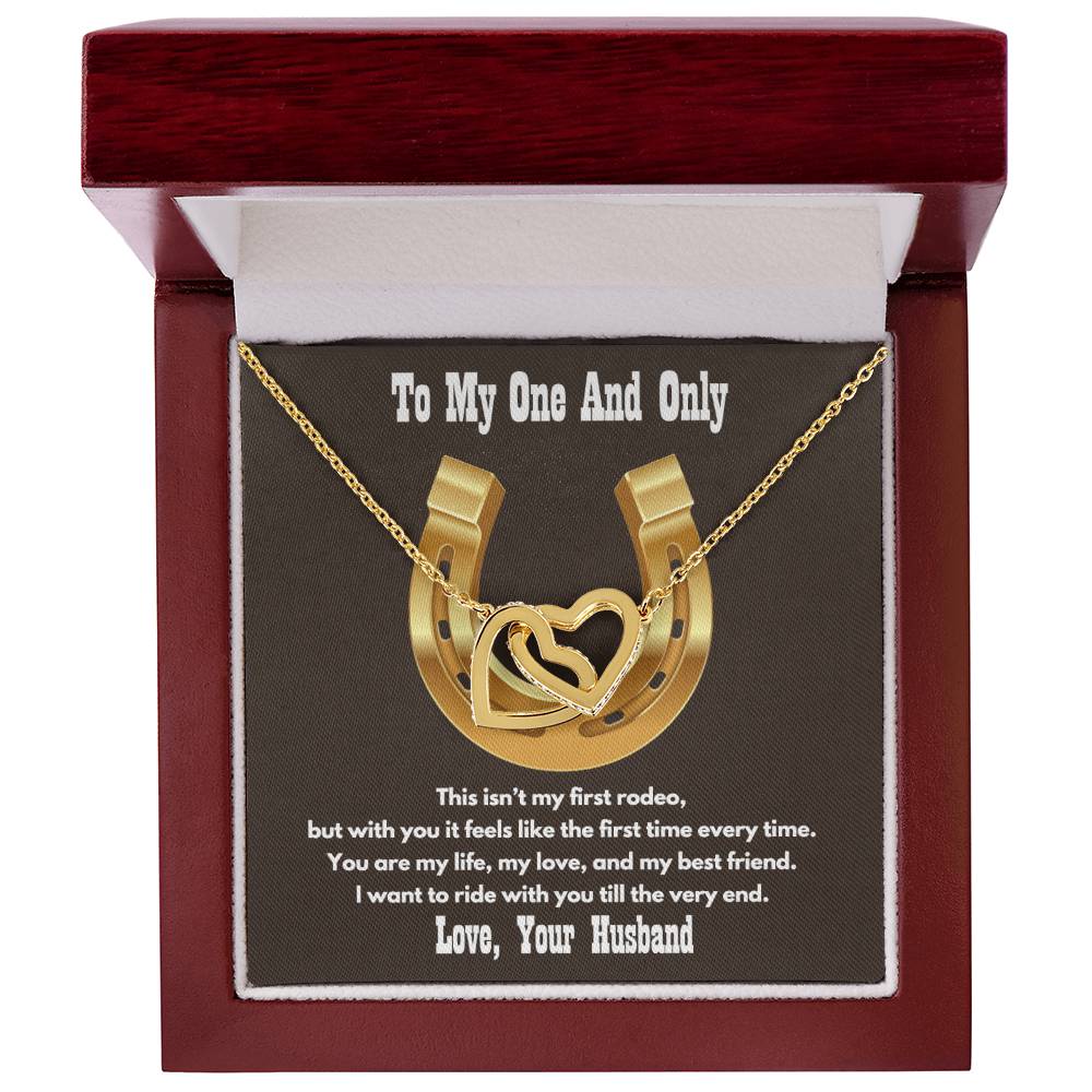 Rodeo Life Interlocking Hearts Necklace