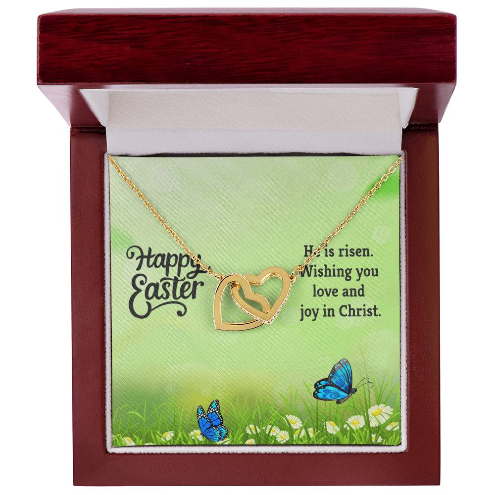 Happy Easter Gifts Interlocking Hearts Necklace