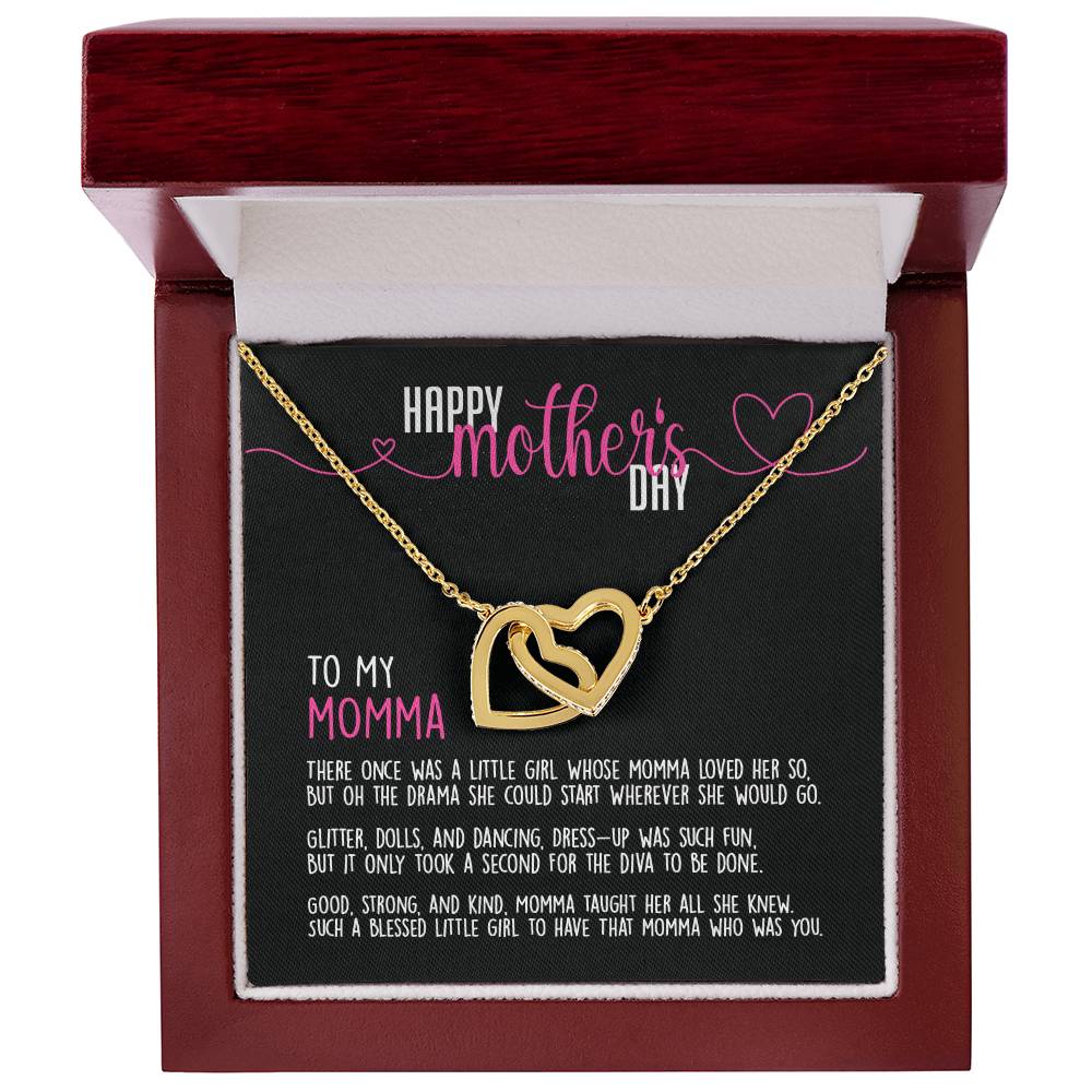 Happy Mother'S Day To My Momma - Necklace Interlocking Hearts Necklace