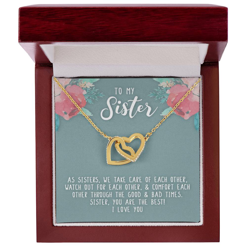 Sister We Take Care Of Each Other - Necklace Interlocking Hearts Necklace