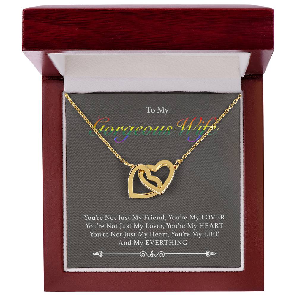 You'Re Not Just My Friend Interlocking Hearts Necklace