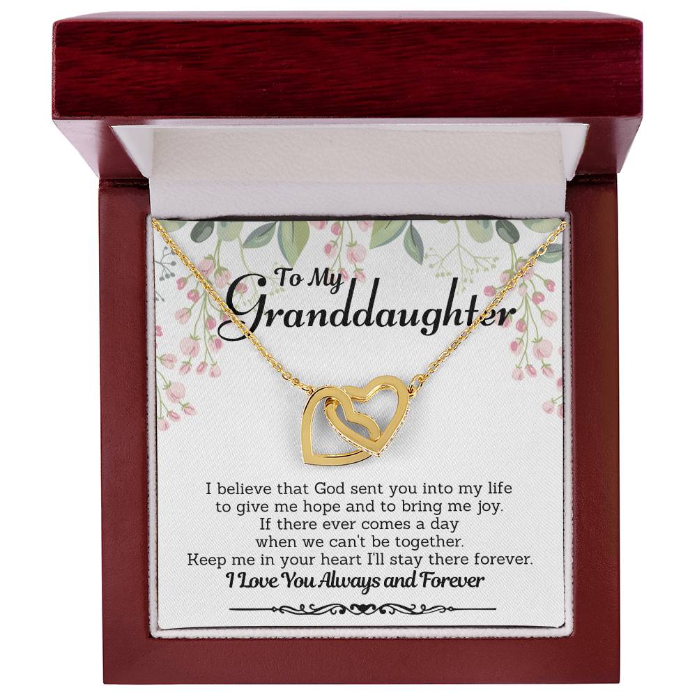 Interlocking Hearts Necklace-To My Granddaughter