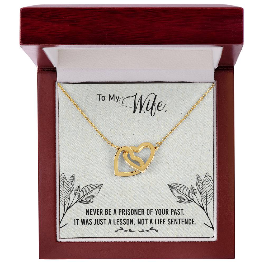 Gift For You My Wife. Interlocking Hearts Necklace