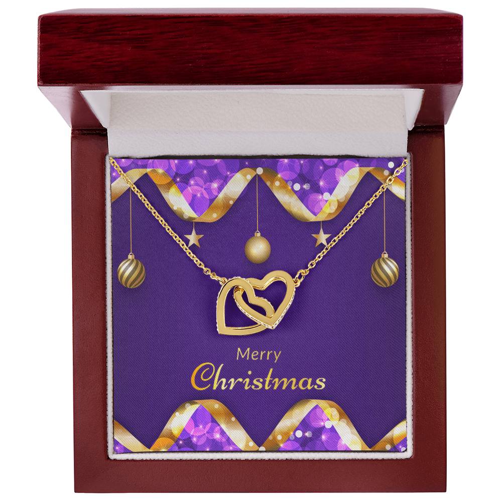 Merry Christmas Sweetheart - Hearts Necklace Interlocking Hearts Necklace