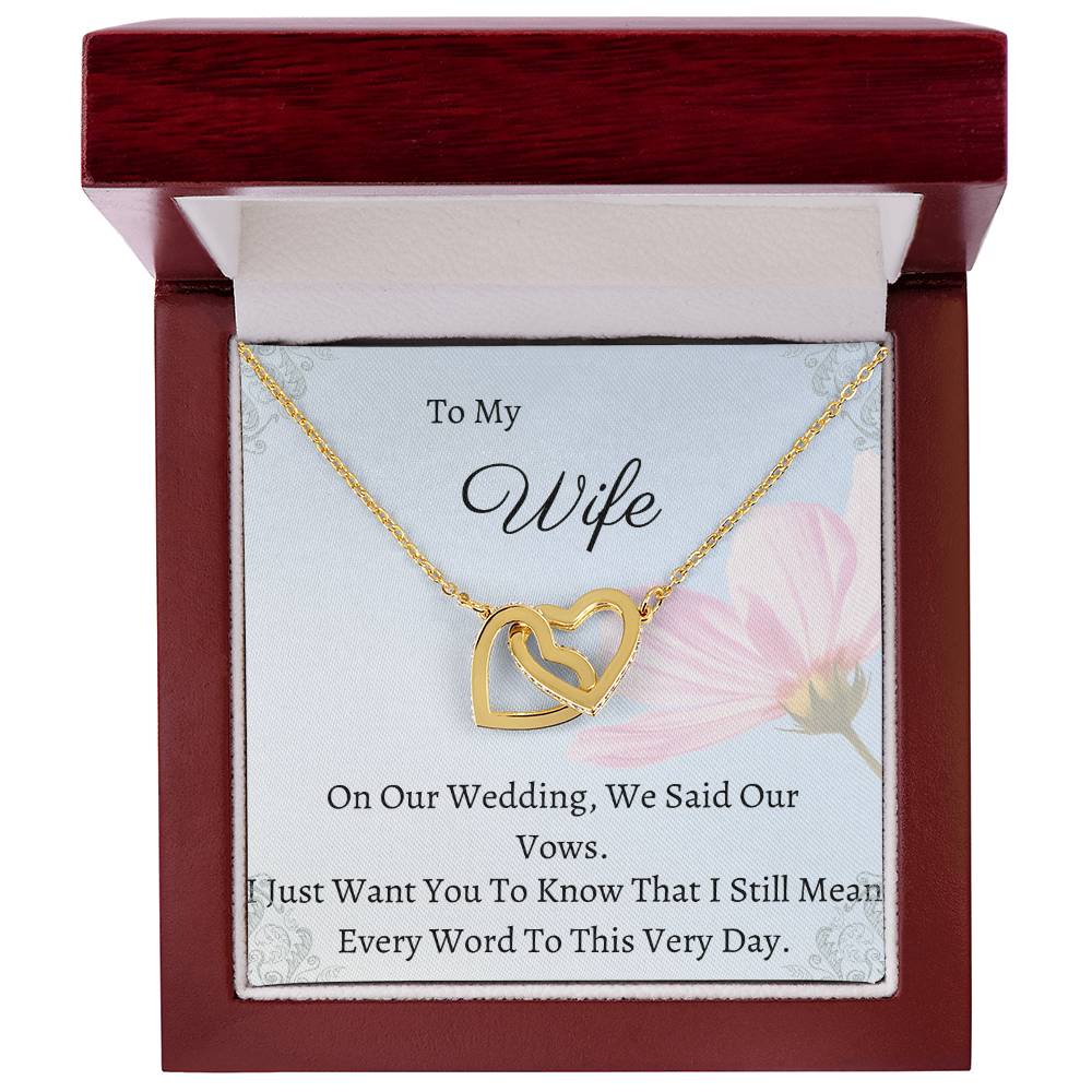 I Still Mean Every Word Interlocking Hearts Necklace