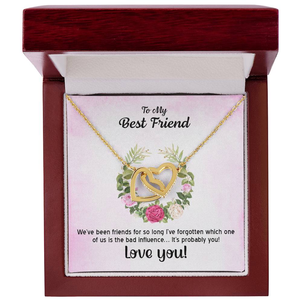 Interlocking Hearts Necklace To My Best Friend We'Ve Been Friends For So Long