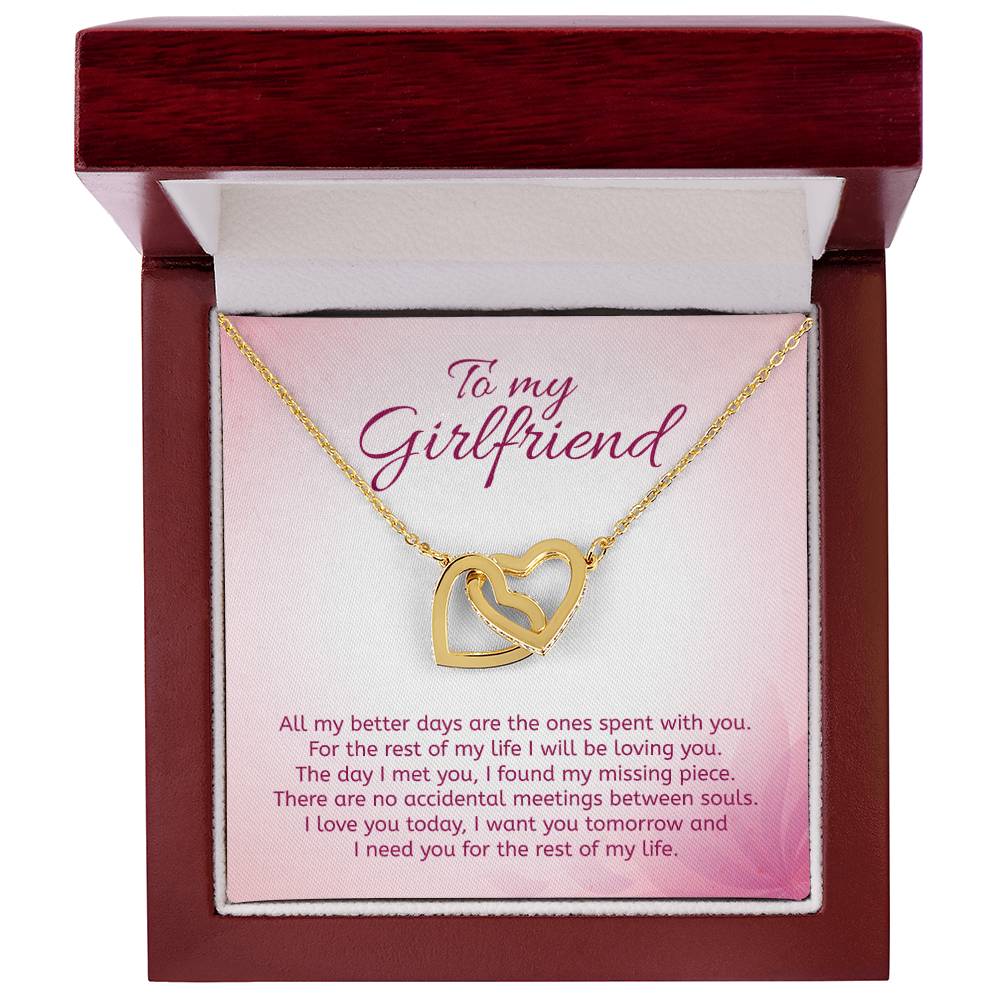 Interlocking Hearts Necklace For Your Girl