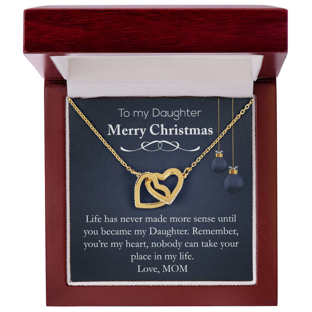 Christmas Gift For Daughters- Interlock Heart Necklace! Interlocking Hearts Necklace
