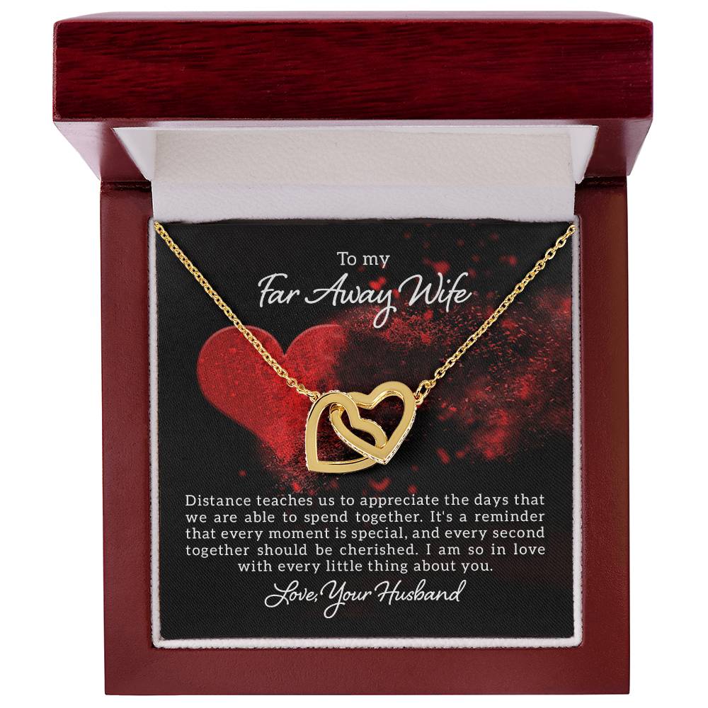 To My Wife Necklace Anniversary Gift For Wife Birthday Gift For Wife Gift For Wife Necklace For Wife Gift For Wife Birthday Interlocking Hearts Necklace