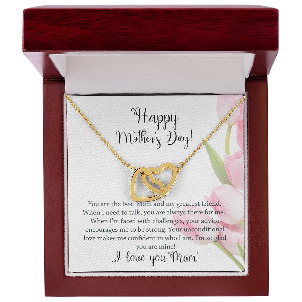 You Are The Best Mom - Happy Mother'S Day Necklace Interlocking Hearts Necklace
