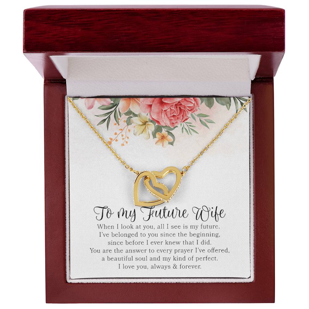 Interlocking Hearts - To Future Wife Interlocking Hearts Necklace