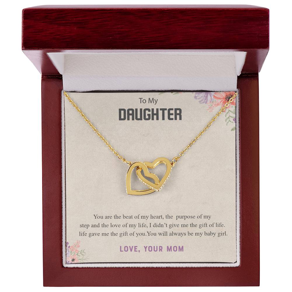 Gift For Daughter From Mom Daughter Mother Necklace Daughter Gift From Mom To My Daughter Daughters Birthday Unique Grown Up Daughter Interlocking Hearts Necklace