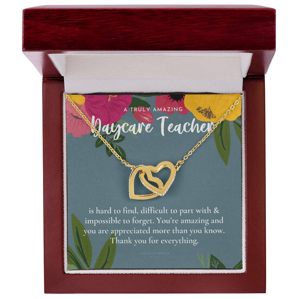 Daycare Teacher Gift For Daycare Provider Gifts Daycare Thank You Gifts Preschool Teacher Gift Thank You Gift Daycare Interlocking Hearts Necklace