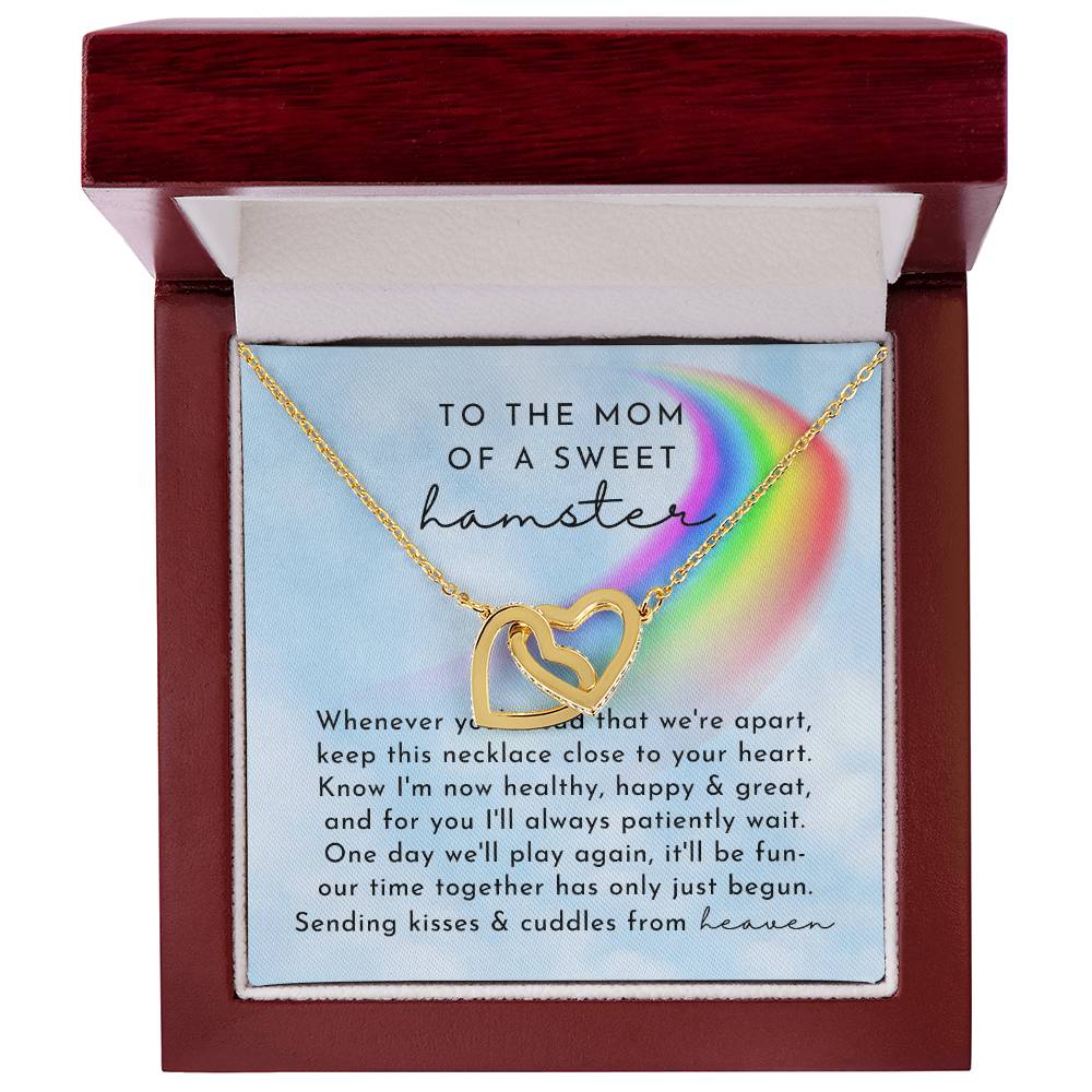 Hamster Rainbow Remembrance Interlocking Hearts Necklace Day