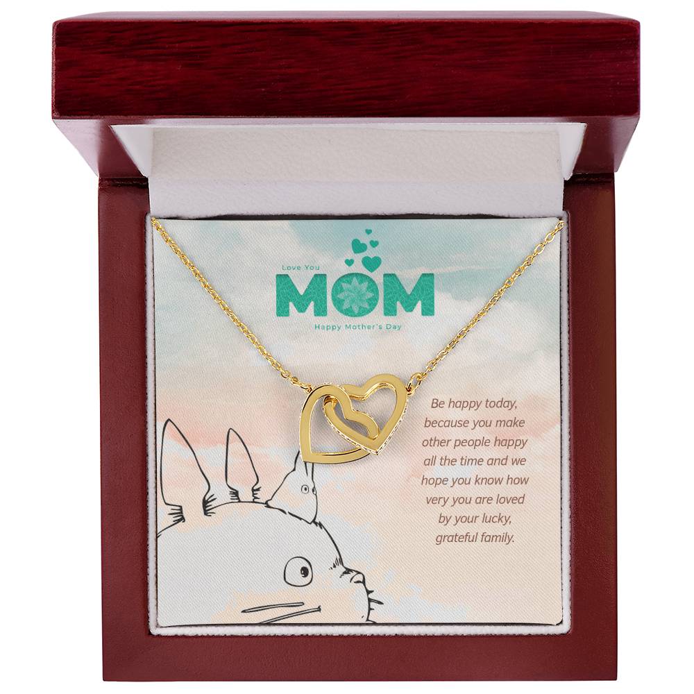 Special Edition Be Happy Today Mom Interlocked Hearts Necklace - Tm2V8 Interlocking Hearts Necklace