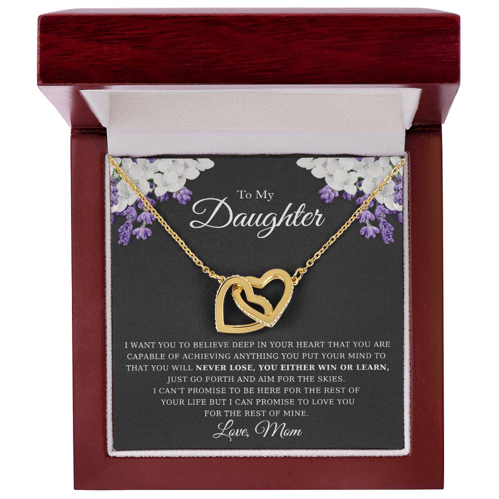 Gift For Daughter From Mom To My Daughter Daughter Birthday Jewelry Gift Grown Up Daughter Necklace From Mom Interlocking Hearts Necklace