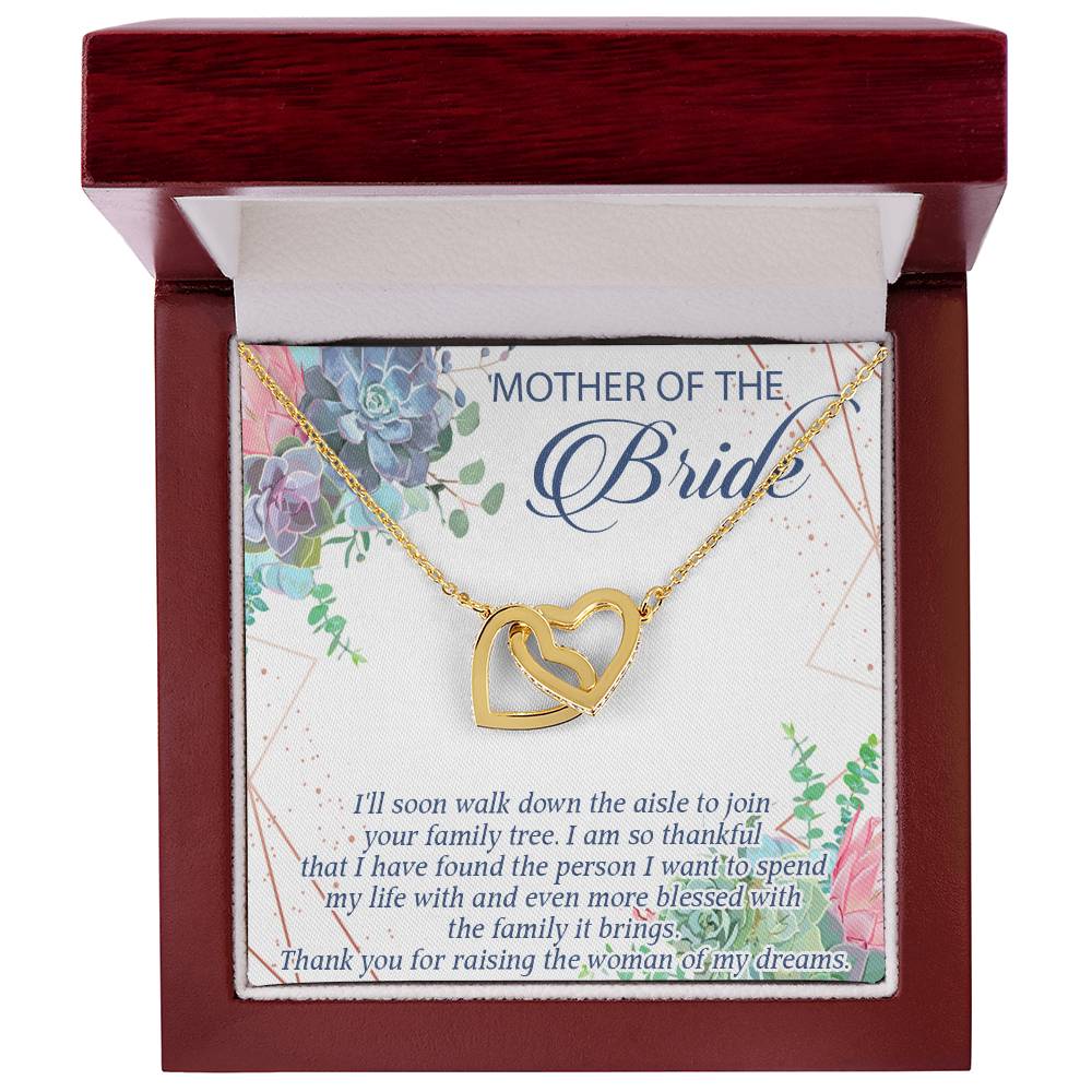 Mother Of The Bride Gift From Groom Mother Of The Bride Interlocking Heart Necklace Custom Mother Of The Bride Mother Of The Bride Gift Interlocking Hearts Necklace