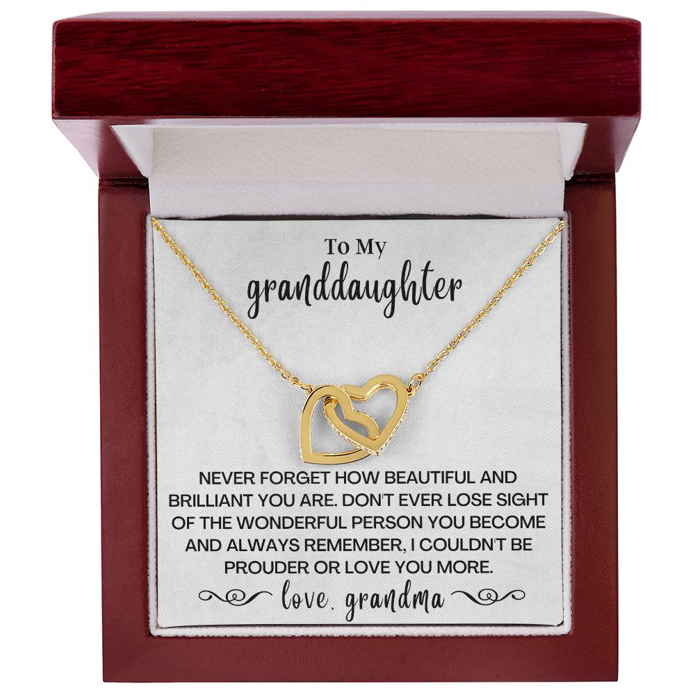 Never Forget How Beautiful - Interlocking Hearts Necklace - Gd09