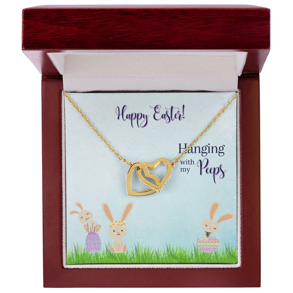 Happy Easter - Hanging With My Pepps - Necklace Interlocking Hearts Necklace