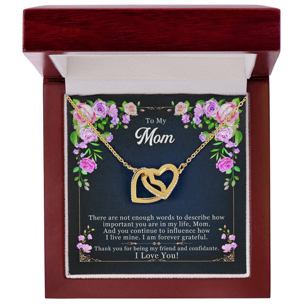 To My Mom - Gift For Mom - Mother'S Day Gift - Interlocking Hearts Necklace