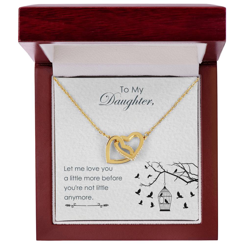 To My Daughter - Interlocking Hearts Necklace5