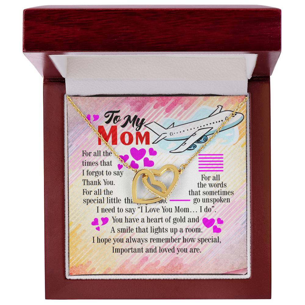 Pilot'S Mom - Interlocking Heart Necklace Interlocking Hearts Necklace