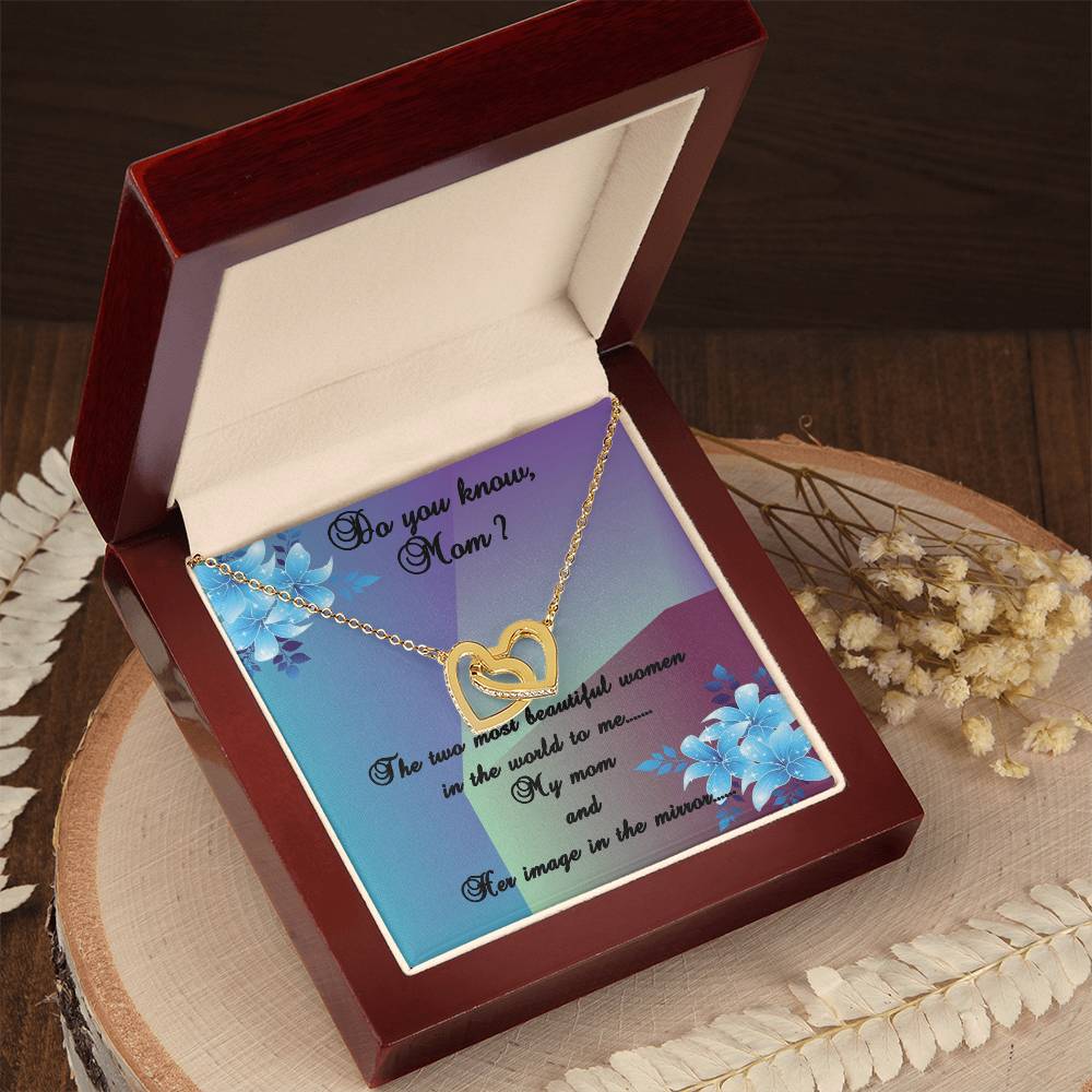 Gift For Mother Interlocking Hearts Necklace