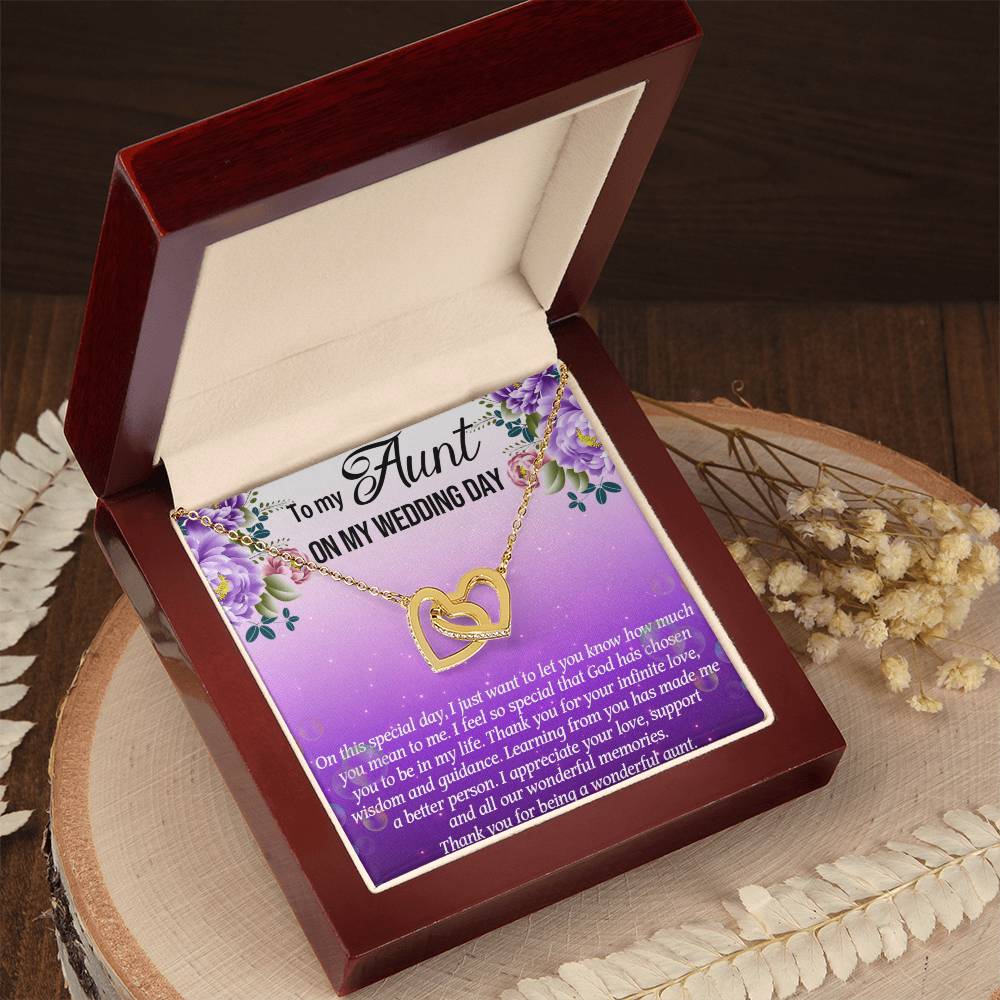 Aunt Of The Bride Gift Aunt Wedding Gift Aunt Of The Bride Interlocking Hearts Necklacewedding Gift For Auntaunt Necklacethank You Gift