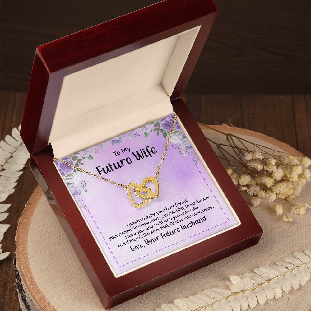 Interlocking Hearts Necklace To My Future Wife I Promise To Be Your Best Friend