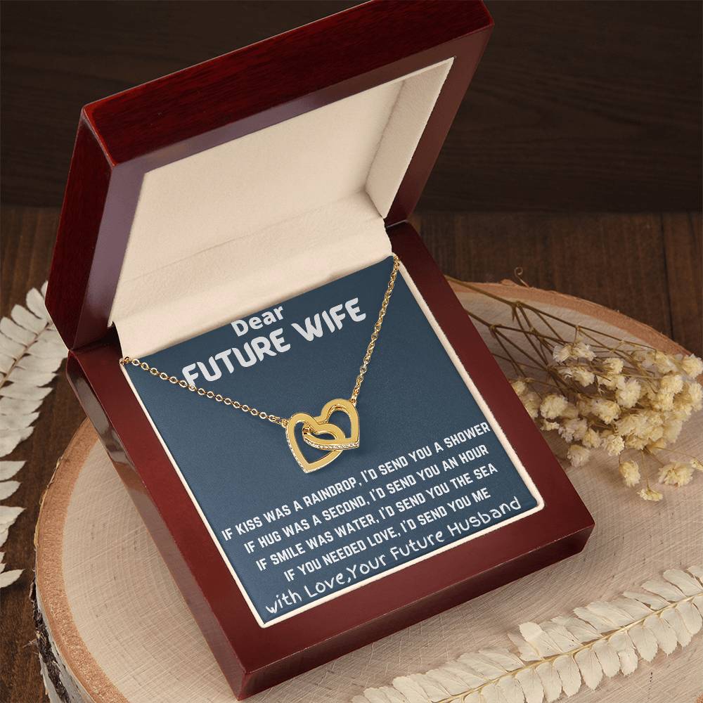 Gift For Future Wife Interlocking Hearts Necklace