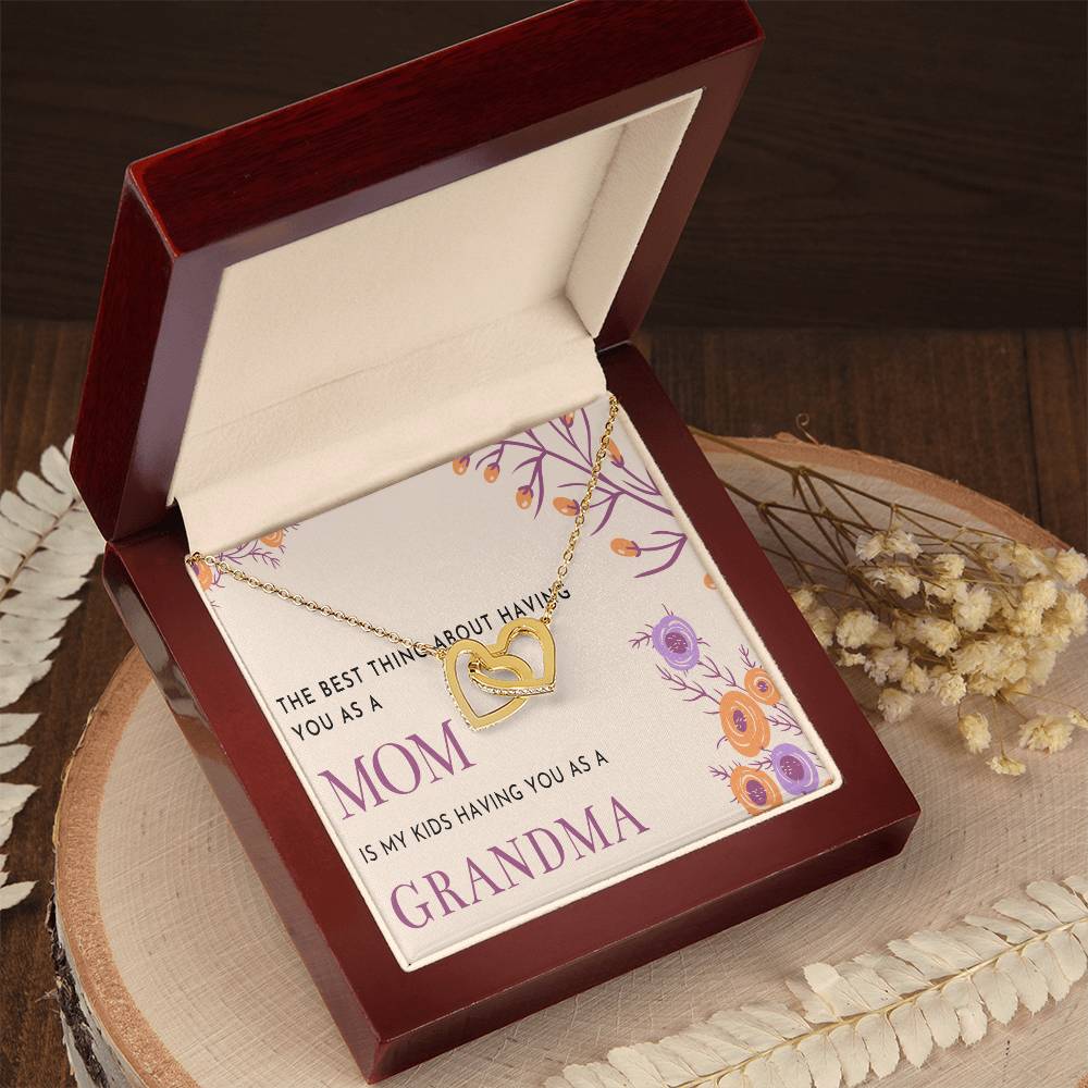 To My Mom Infinite Heart Message Card For All Necklace Jewelry From Son Daughter Gift Anniversary Birthday Graduation Mothers Day Interlocking Hearts Necklace