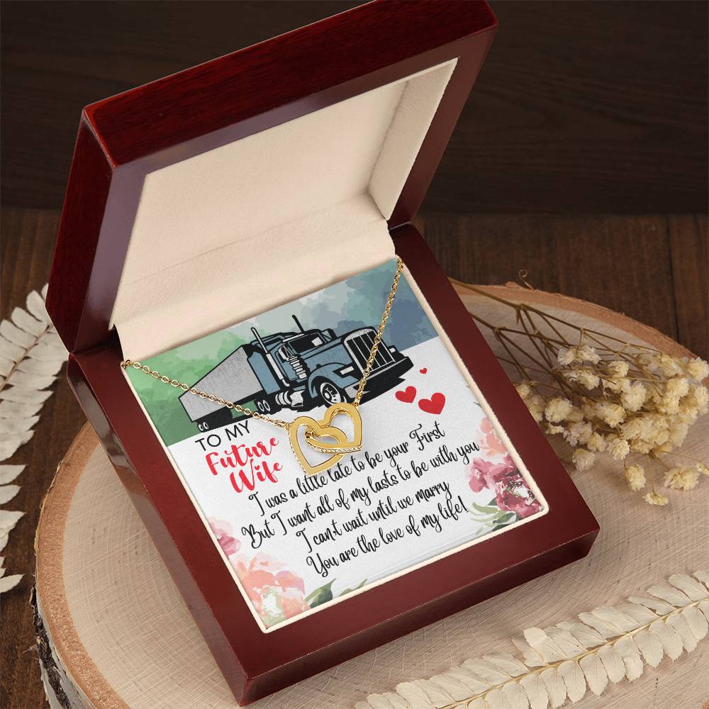 Trucker'S Future Wife - Interlocking Heart Necklace Interlocking Hearts Necklace