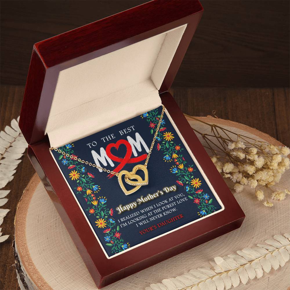 Mother'S Day Gift Interlocking Hearts Necklace