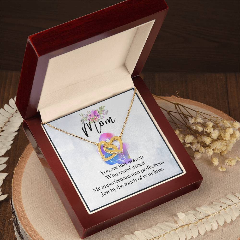 Gift For Mom - Birthday Gift For Mom Mothers Day Gift For Mom Gift For Mom Birthday Necklace For Mom Daughter To Mom Gift Interlocking Hearts Necklace