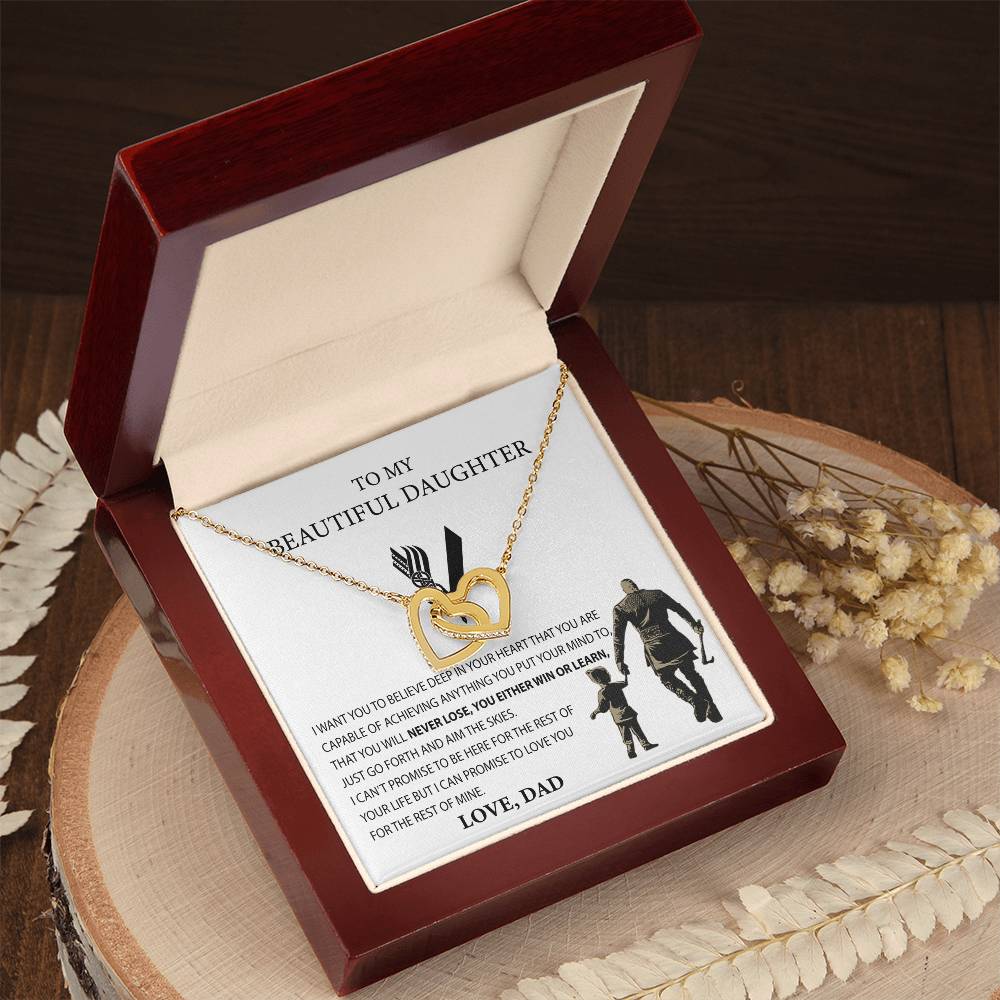 Best Gift For Daughter From Dad Necklace Gift For Daughter From Dad Viking Style Interlocking Heart Necklace For Daughter Interlocking Hearts Necklace