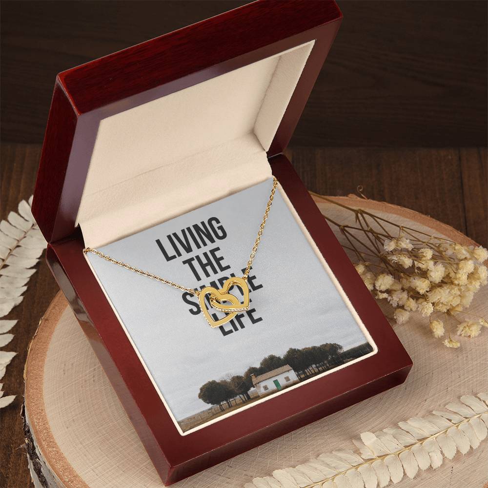 Let'S Live Together Interlocking Hearts Necklace