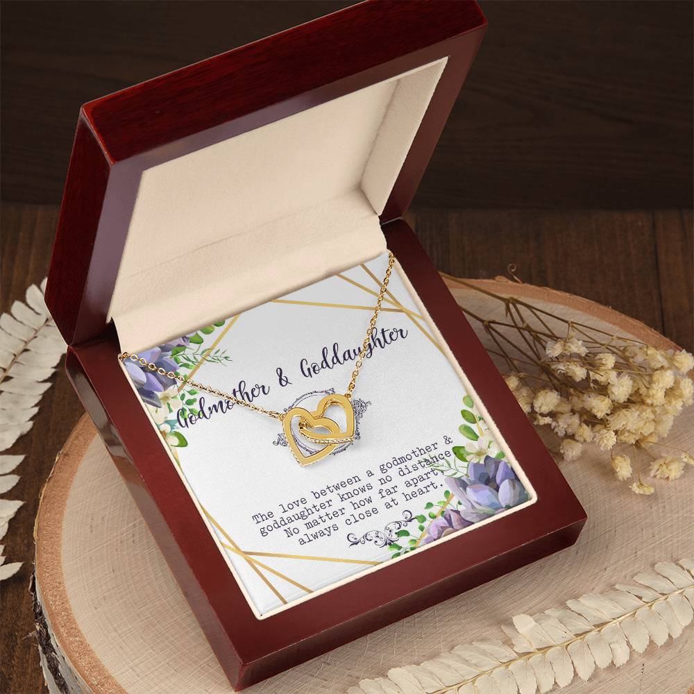 Godmother And Goddaughter Necklacegodmother & Goddaughter Gift Custom Godmother Necklaceinterlocking Hearts Necklace Gift For Godmother