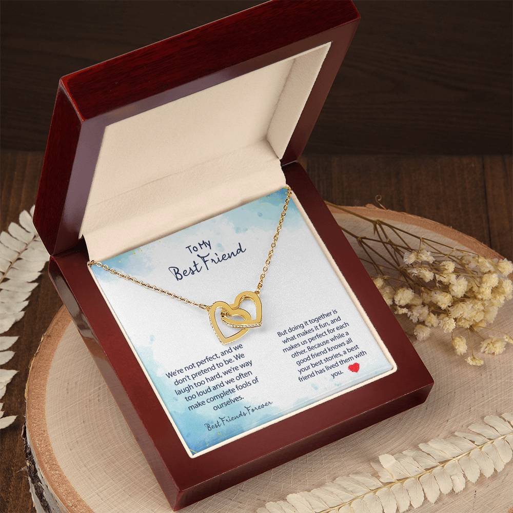 Best Friend Forever Necklace Interlocking Hearts Necklace