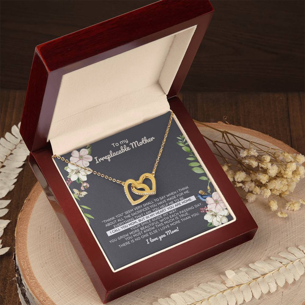 Irreplaceable Mother - You'Re My Home Interlocking Heart Necklace Interlocking Hearts Necklace